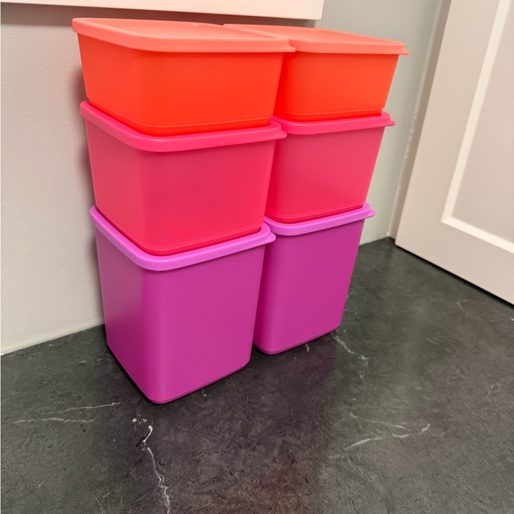 Tupperware Basic Bright 6-Piece Square Set